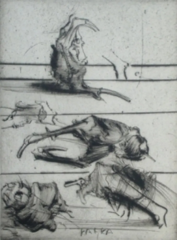 Aguafuerte Dado - Kafka