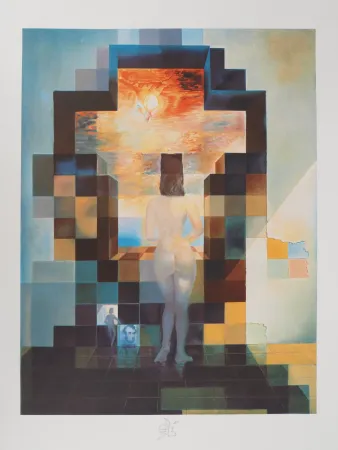 Litografía Dali - Abraham Lincoln : Gala regardant la mer Méditerranée