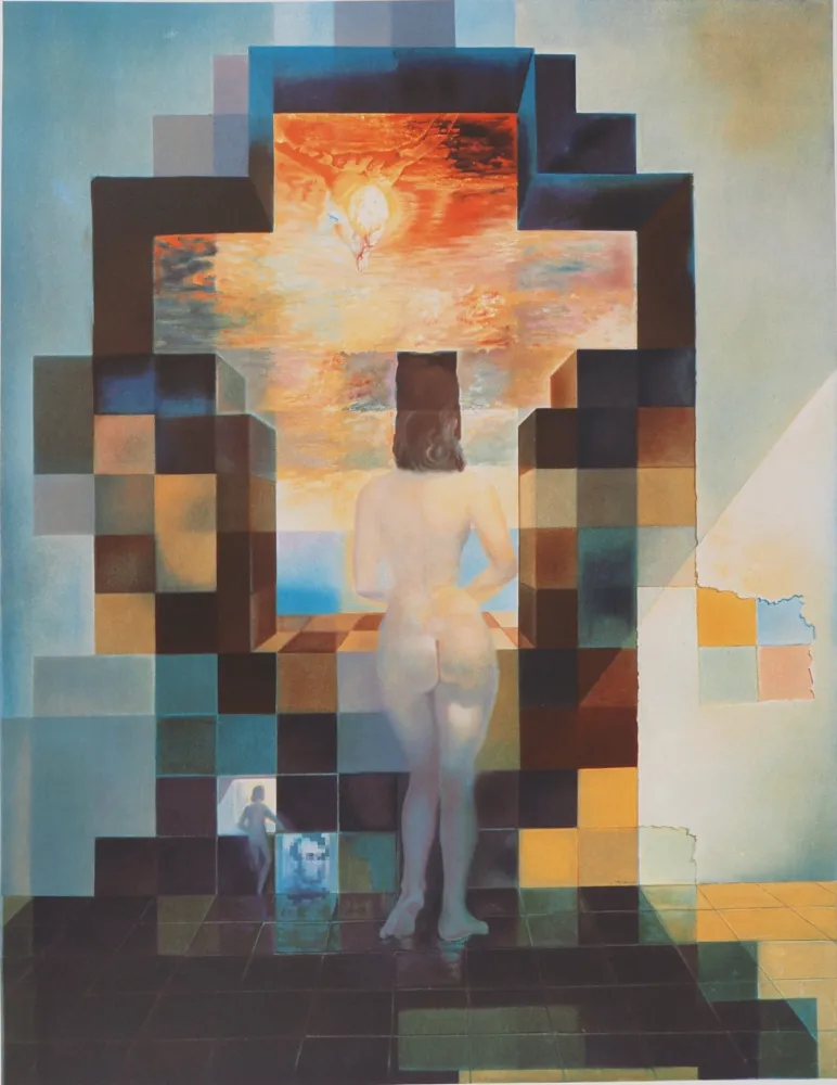 Litografía Dali - Abraham Lincoln : Gala regardant la mer Méditerranée