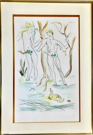 Aguafuerte Dali - Adam et Eve
