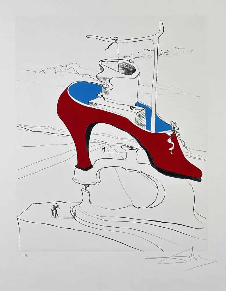 Grabado Dali - After 50 Yaras of Surrealism The Curse Conquered 