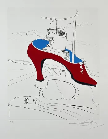 Grabado Dali - After 50 Yaras of Surrealism The Curse Conquered 