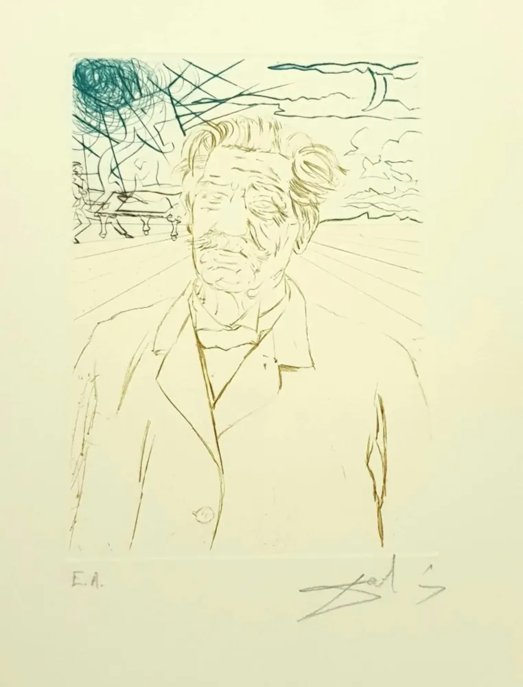 Aguafuerte Dali - Albert Schweitzer