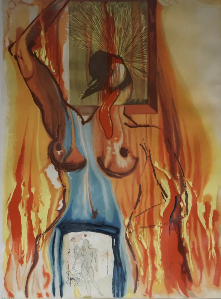 Grabado Dali - Alchimie des Philosophes Le Phenix