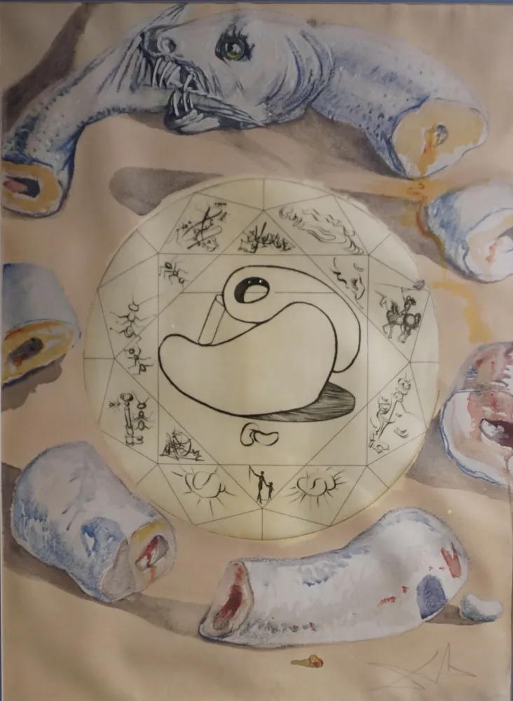 Grabado Dali - Alchimie des Philosophes L’Ouraboros 