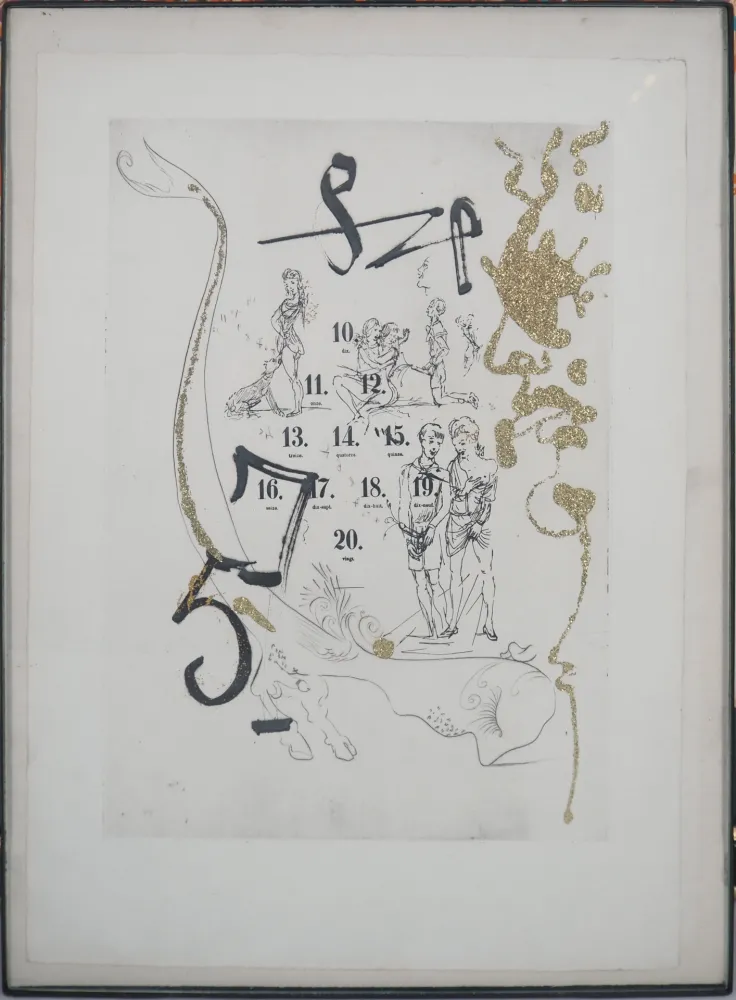 Grabado Dali - Amours jaunes