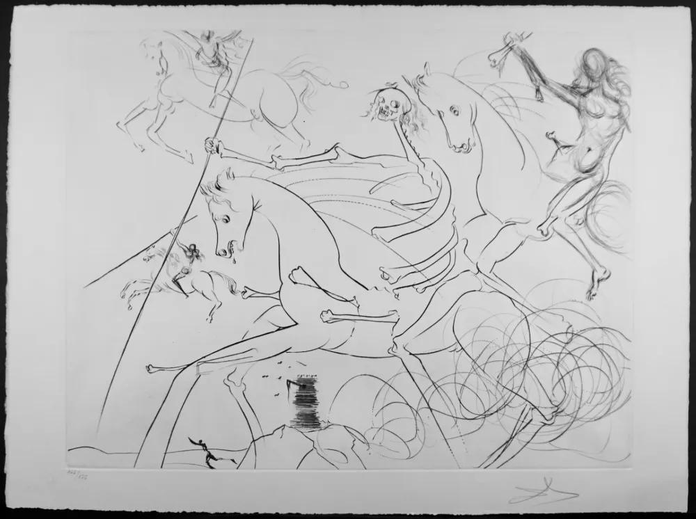 Grabado Dali - Apokalyptische Reiter (Apocalyptic Rider)
