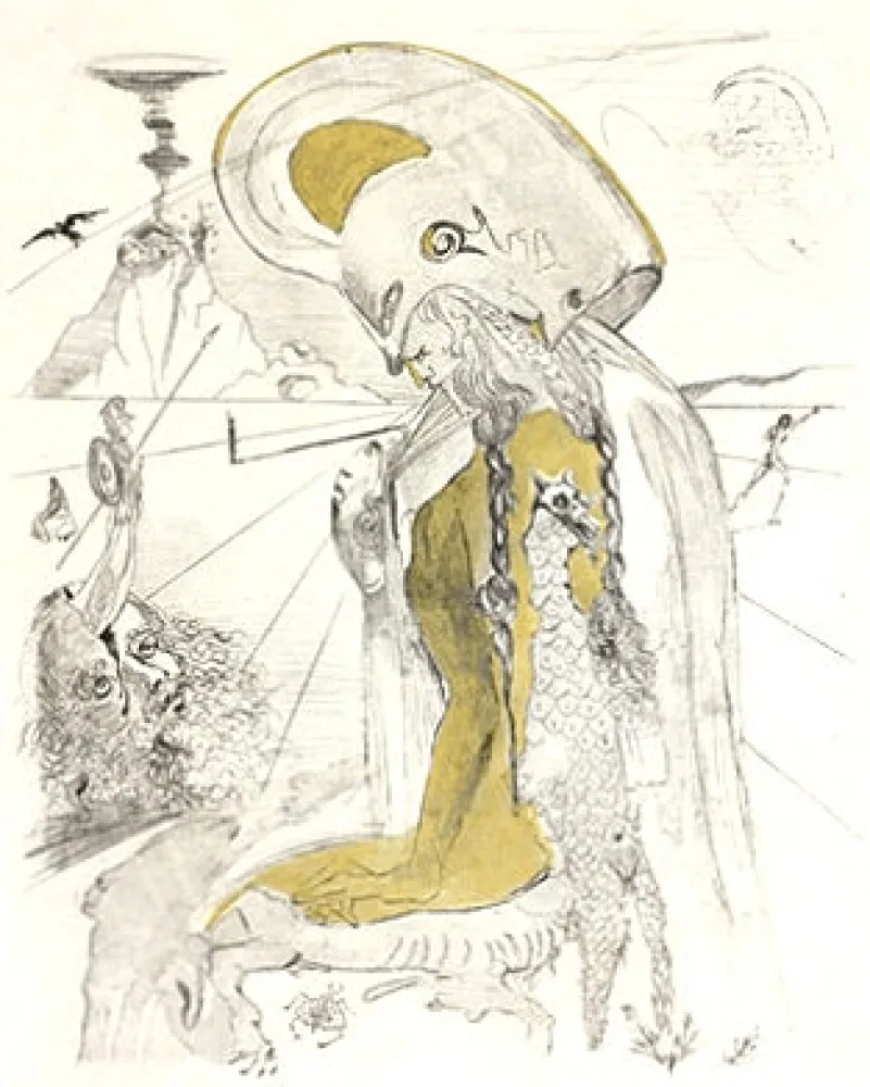 Grabado Dali - Athena