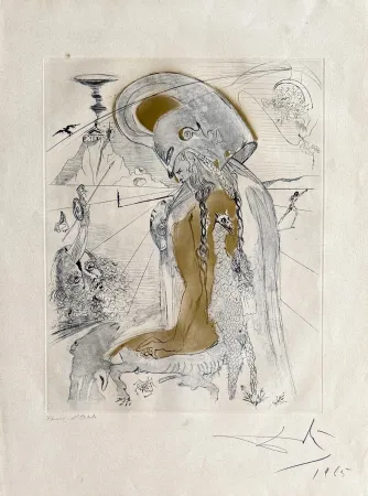 Grabado Dali - Athene