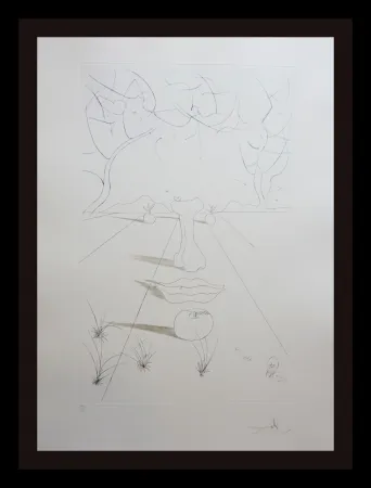 Grabado Dali - Aurelia Visage Surrealiste