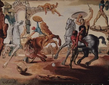 Múltiple Dali - Bataille autour d'un pissenlit (art rug)