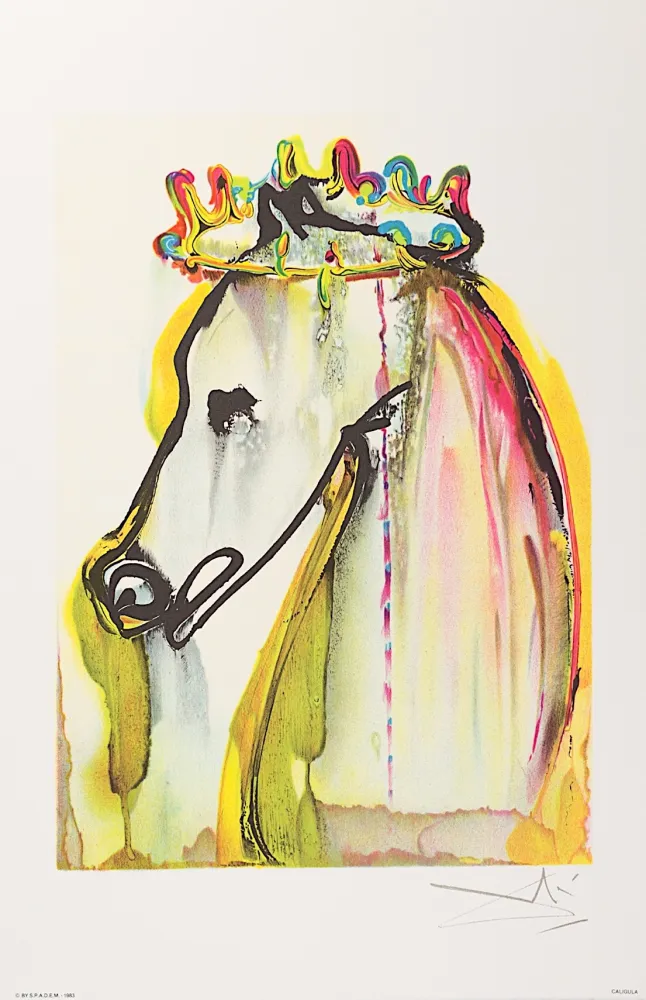 Litografía Dali - Caligula
