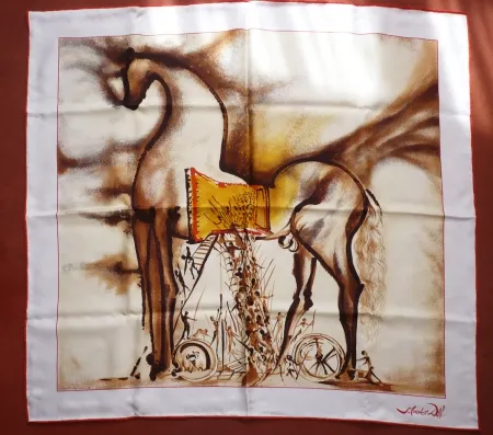 Serigrafía Dali - Chevaux daliniens - Cheval de Troie
