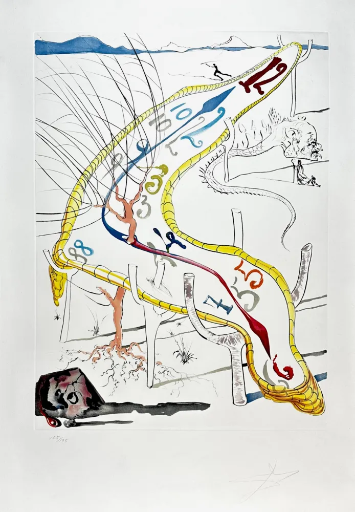 Grabado Dali - Conquest of Cosmos Frozen Watches of Space Time