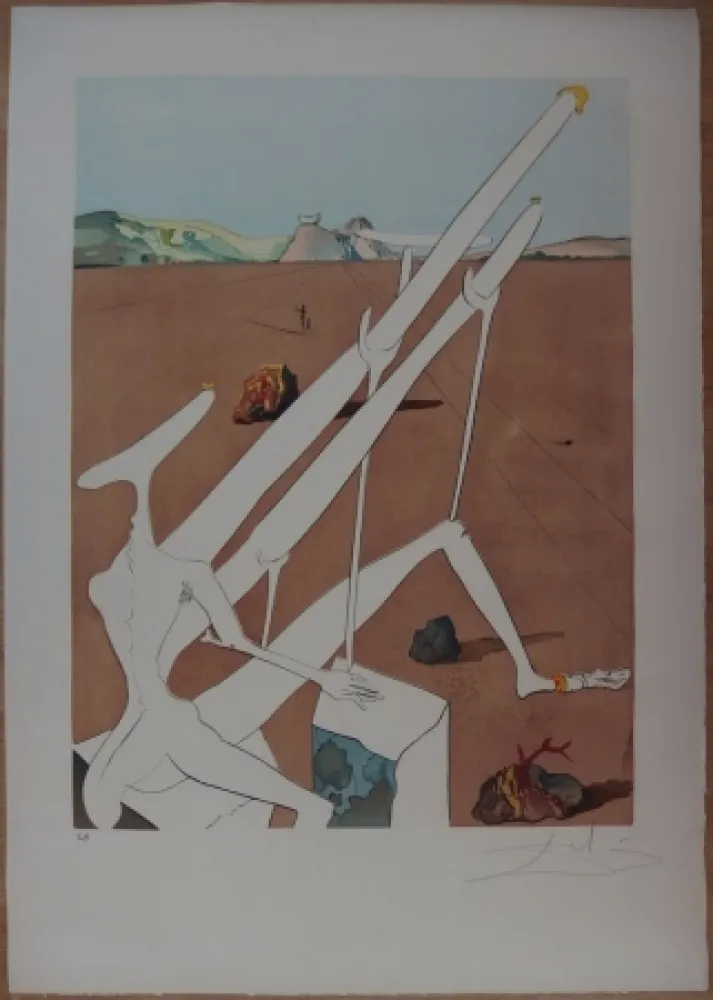 Aguafuerte Dali - Dali martien