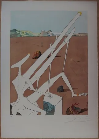 Aguafuerte Dali - Dali martien