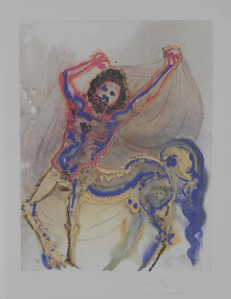 Litografía Dali - Dalinean Horses The Centaur of Crete