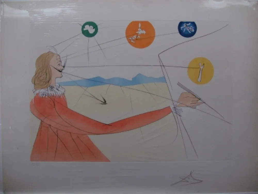 Aguafuerte Dali - Dalinean Prophecy of Dali