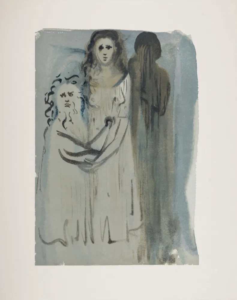 Grabado En Madera Dali - Dans la fumée des Coléreux, 1963