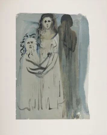 Grabado En Madera Dali - Dans la fumée des Coléreux, 1963