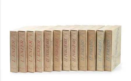 Libro Ilustrado Dali - Dante : LA DIVINE COMÉDIE. 12 volumes. 100 planches couleurs + suite couleurs + suite gravée + décompositions des couleurs (1959-1963)