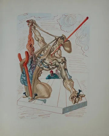 Grabado En Madera Dali - Divine Comédie, Enfer 29, Les falsificateurs