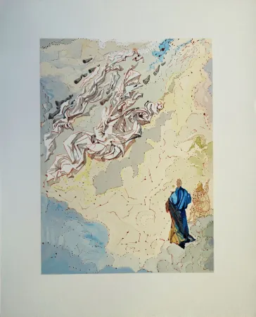 Grabado En Madera Dali - Divine Comédie, Paradis 20, Le sixième ciel de Jupiter