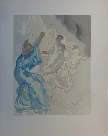 Grabado En Madera Dali - Divine Comédie, Paradis 5, Nouvel aspect de Béatrice