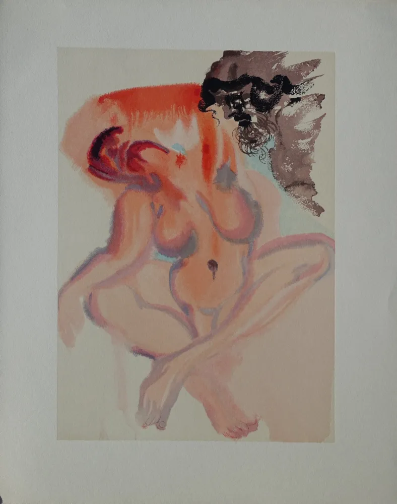 Grabado En Madera Dali - Divine Comédie, Purgatoire 3, Les indolents