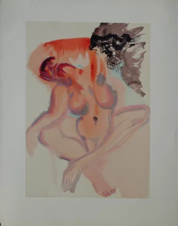 Grabado En Madera Dali - Divine Comédie, Purgatoire 3, Les indolents