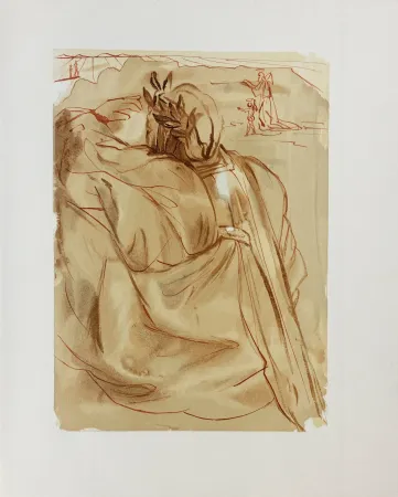 Grabado En Madera Dali - Divine Comédie, Purgatoire 30, L'annonce d'un grand événement