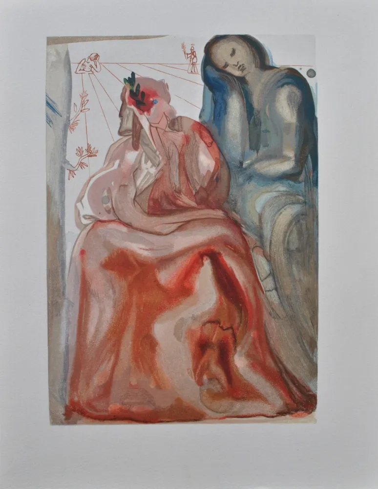 Grabado En Madera Dali - Divine Comédie, Purgatoire 31, La confession de Dante