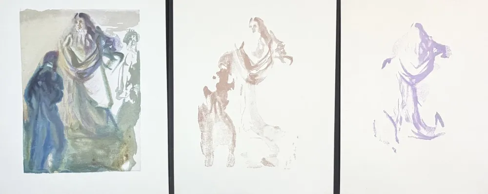 Grabado En Madera Dali - Divine Comedy Heaven Canto 27 Decomposition (3 Pieces)