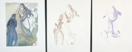 Grabado En Madera Dali - Divine Comedy Heaven Canto 27 Decomposition (3 Pieces)