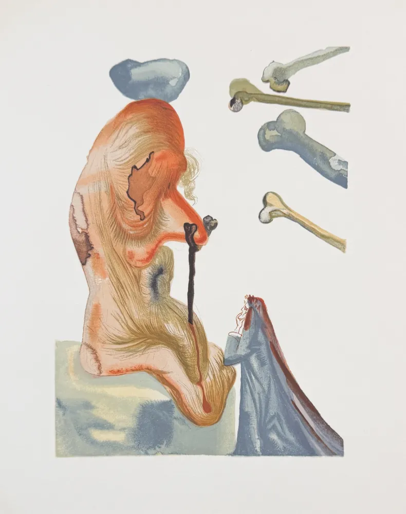 Grabado En Madera Dali - Divine Comedy Hell Canto 20 Decomposition 