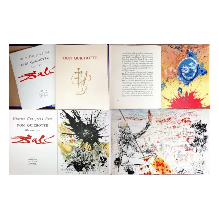 Libro Ilustrado Dali - DON QUICHOTTE DE LA MANCHE (Cervantès). Ex. avec la rare planche supplémentaire (J. Foret 1957).