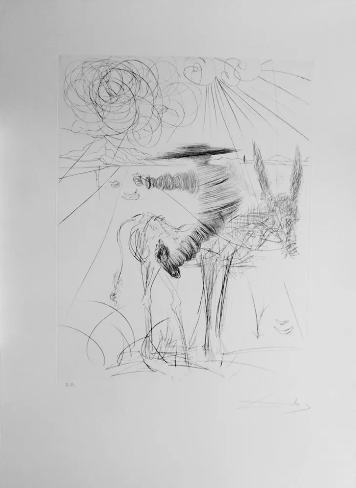 Grabado Dali - Don Quixote & Sancho Panza Sancho Panza