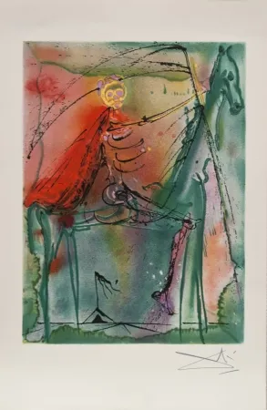Litografía Dali - El caballo de la muerte