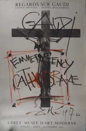 Litografía Dali - Emmergency Cathedrale : Gaudi