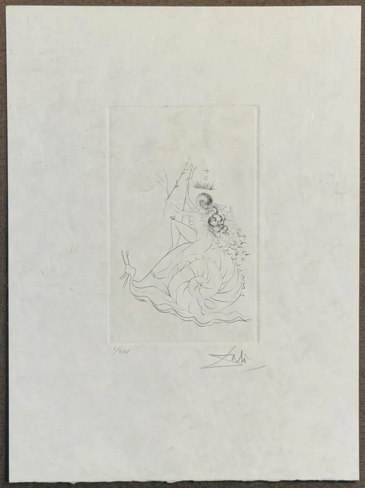 Grabado Dali - Escargot