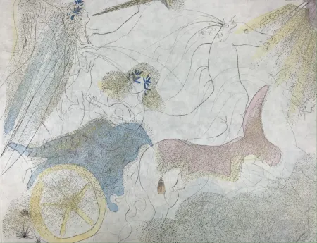 Aguafuerte Y Aguatinta Dali - Euterpe ( from ''Le Muses'' portfolio )