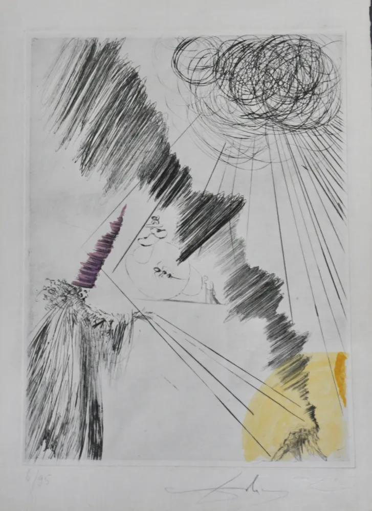 Grabado Dali - Faust Femme au Clown