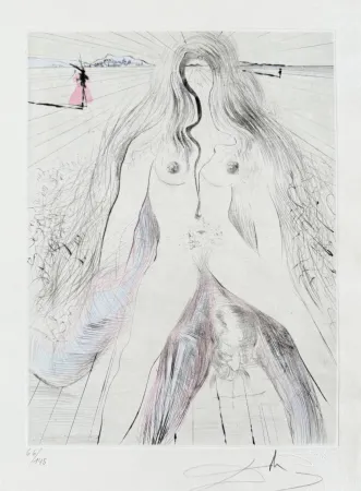 Grabado Dali - Femme à cheval