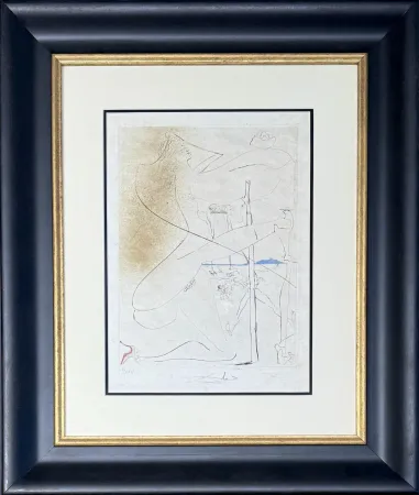 Grabado Dali - Femme à la béquille