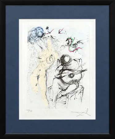 Punta Seca Dali - Femme à la guitare (Woman with Guitar)