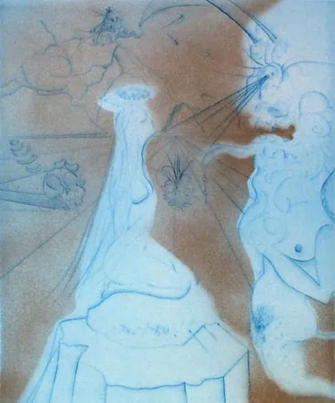 Grabado Dali - Femme au Coussin