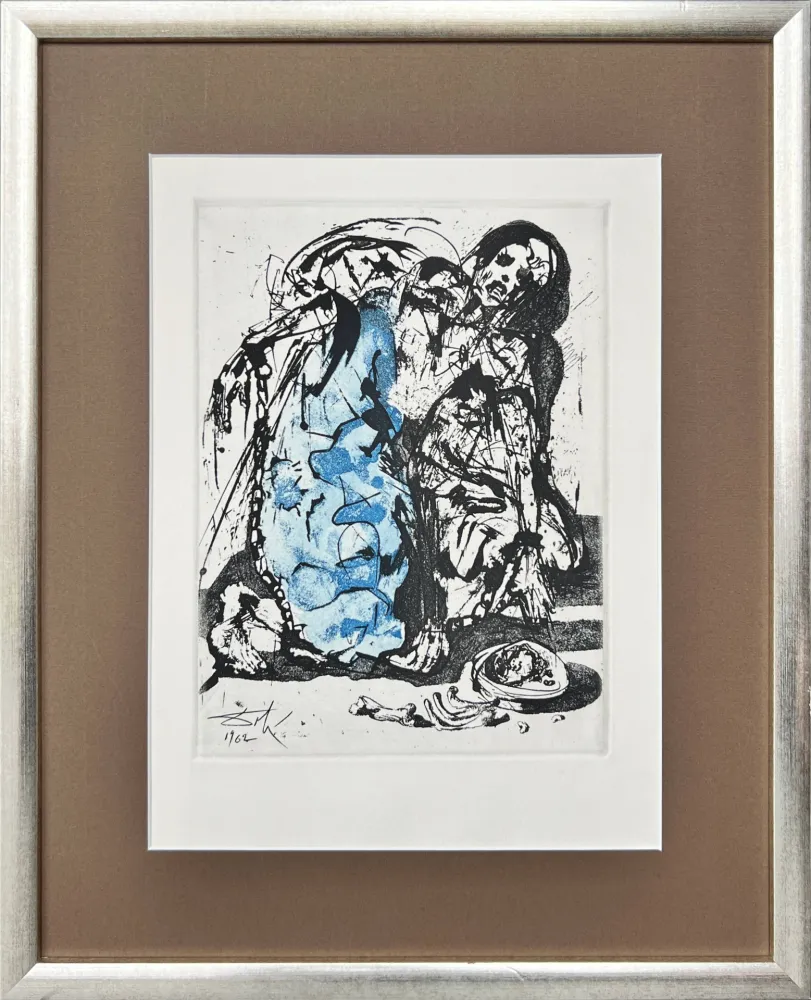 Aguafuerte Dali - Figure in Chains