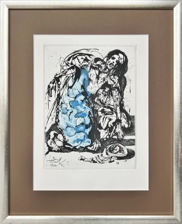 Aguafuerte Dali - Figure in Chains