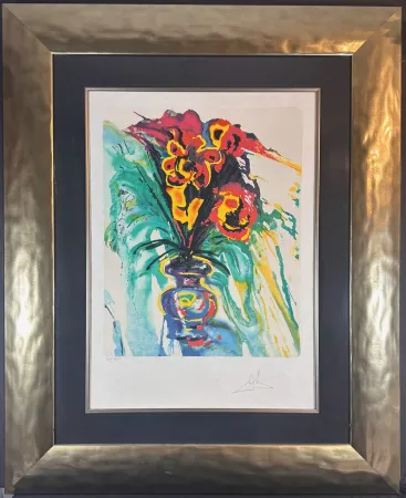 Litografía Dali - Fleurs Surréaliste Gala Bouquet