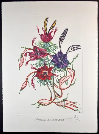 Grabado Dali - Florals Anemone per Anti-Pasti